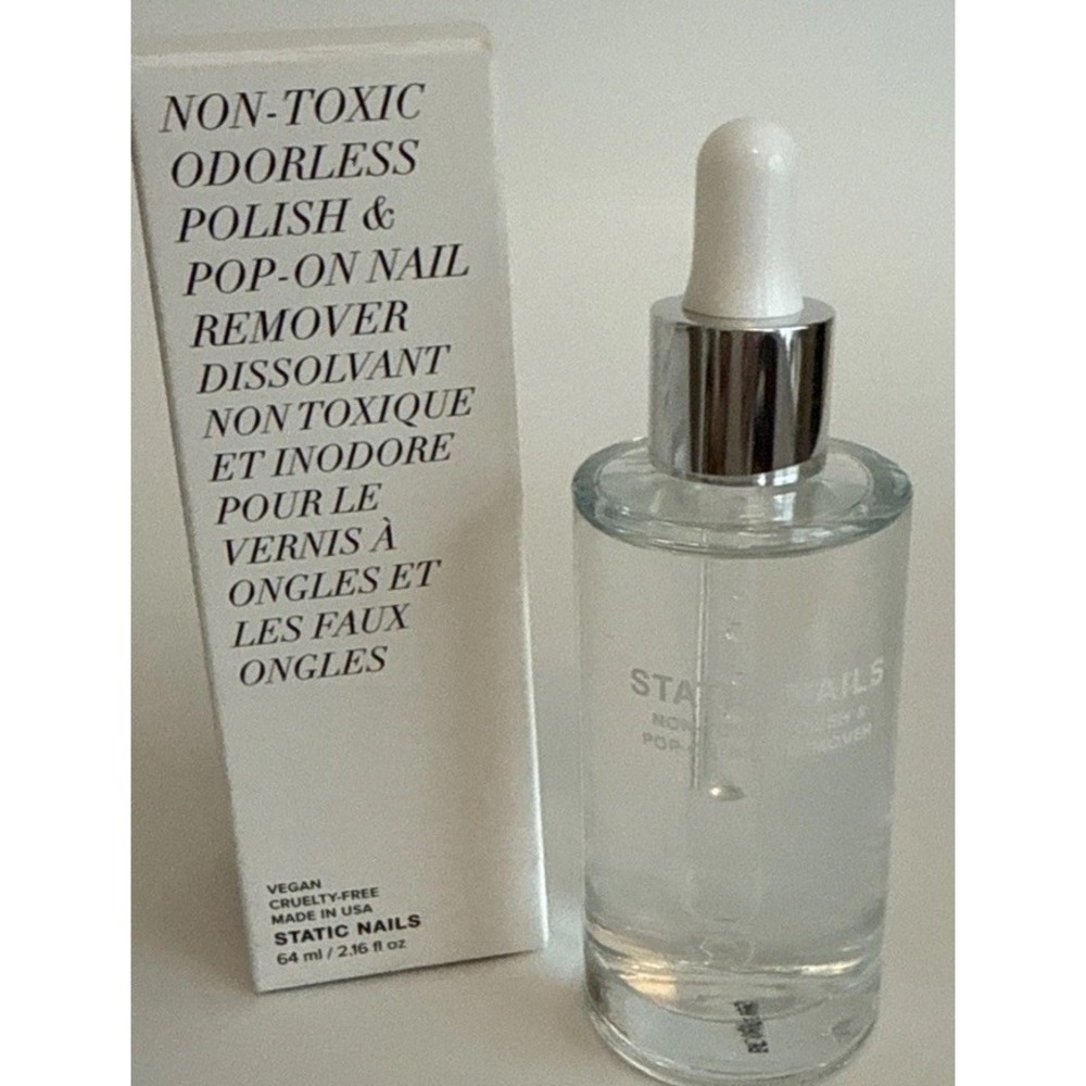 Static Nails Non Toxic Polish And Nail Remover 64ml/ 2.16 Ounces Vegan USA